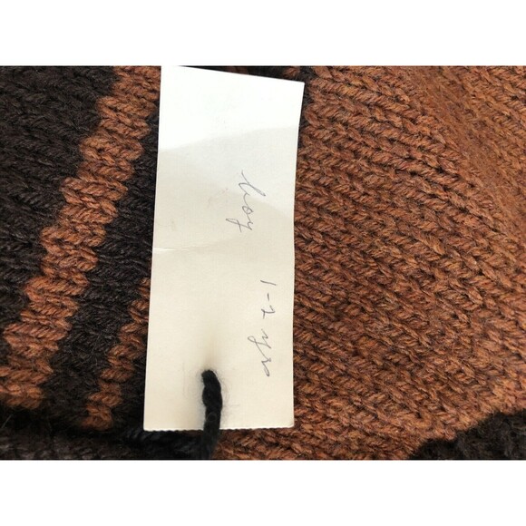 1-2T Boys Two-Tone, Hand Knitted Baby Cardigan Sweater, Warm, Soft & Comfy - Picture 3 of 14